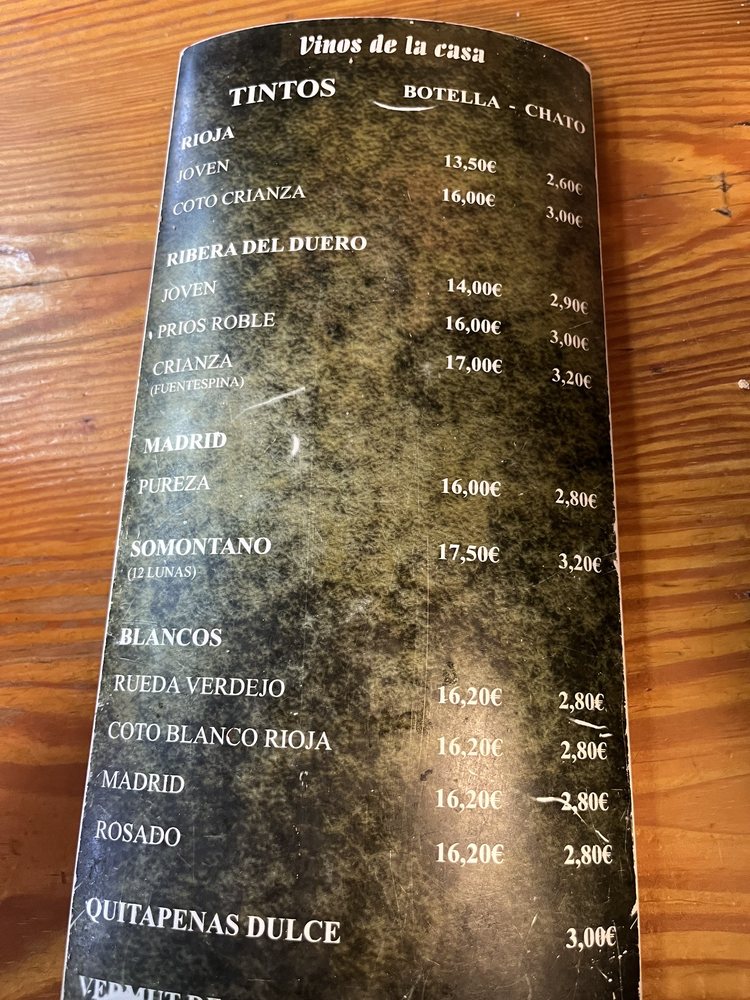 Casa Toni Menu - Image 1